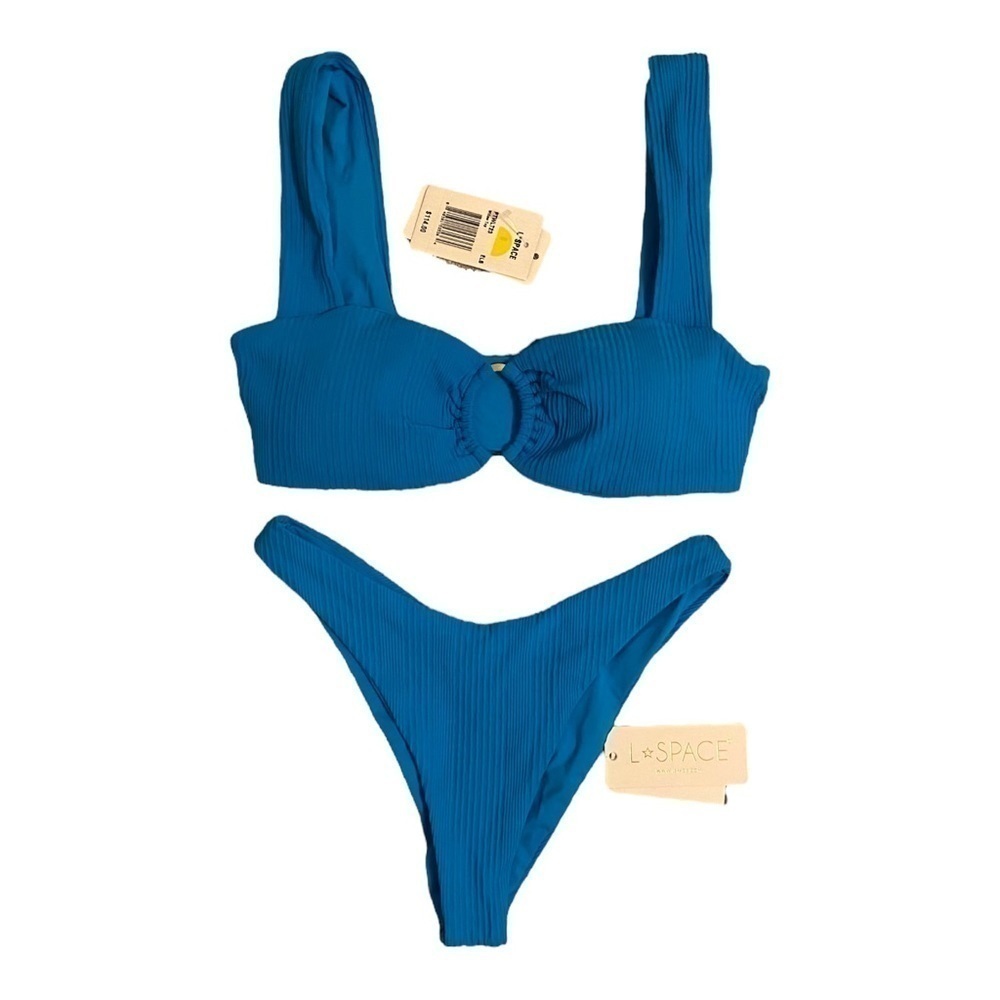 L*Space Willow Top/ Cabana Bottom Bikini - Electric Blue NWT - Picture 3 of 6